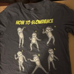 Gray Sloth Dance Kids Shirt